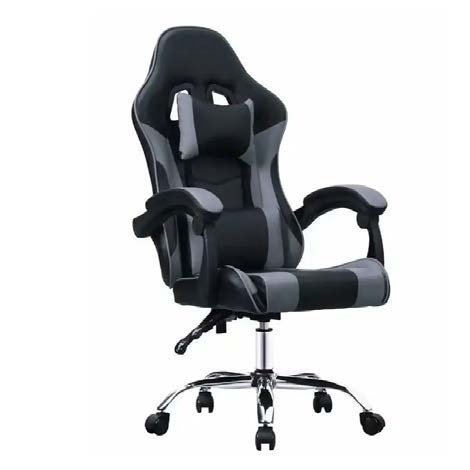SILLA GAMER POWER GAMER INCLINACIËN 135 MAX. 120KG TAPIZ CUERINA BLANCO/NEGRO LED RGB
