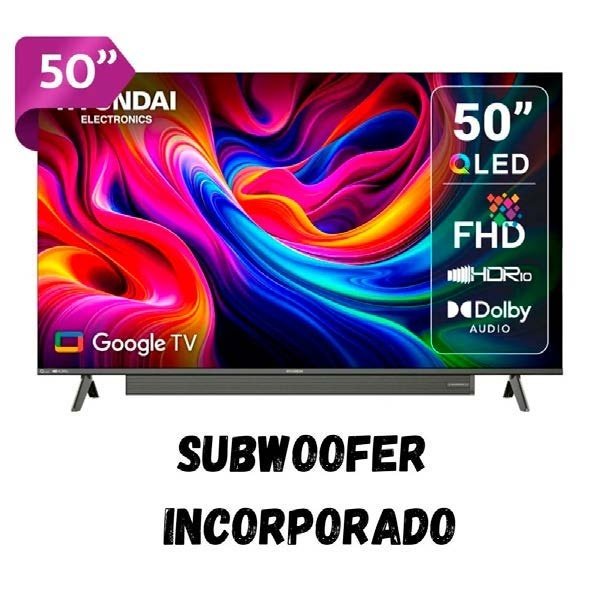 TELEVISOR HYUNDAI QLED HYLED5029QFG 50" FULL HD SMART GOOGLE TV