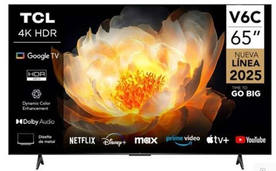 TELEVISOR TCL 65V6C 65" UHD/4K SMART GOOGLE TV