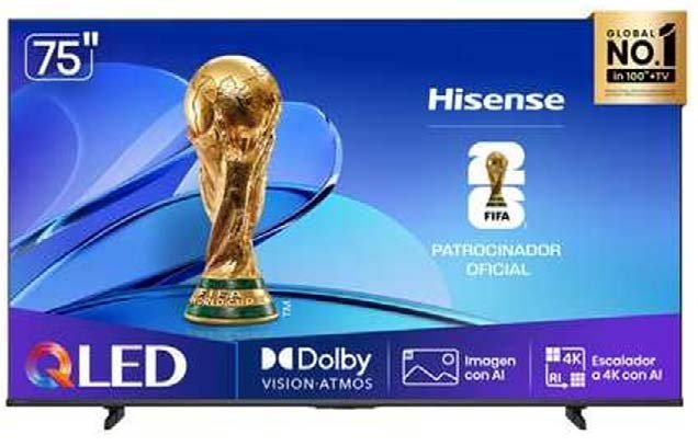 TELEVISOR HISENSE QLED 75Q6QV 75" UHD/4K SMART VIDAA VOICE