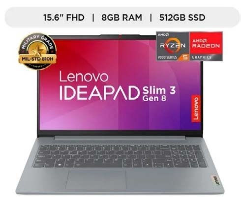 LAPTOP LENOVO 15.6" 82XQ00LTLM AMD R5-7520U WIN11 8GB 512GB SSD