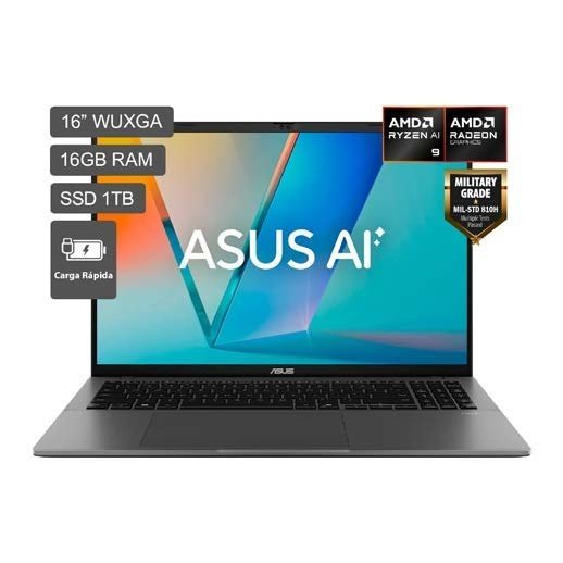LAPTOP ASUS VIVOBOOK S16 16.0" M3607HA-RP064W WUXGA AMD RYZEN 9-270 16GB 1TB SSD WIN11