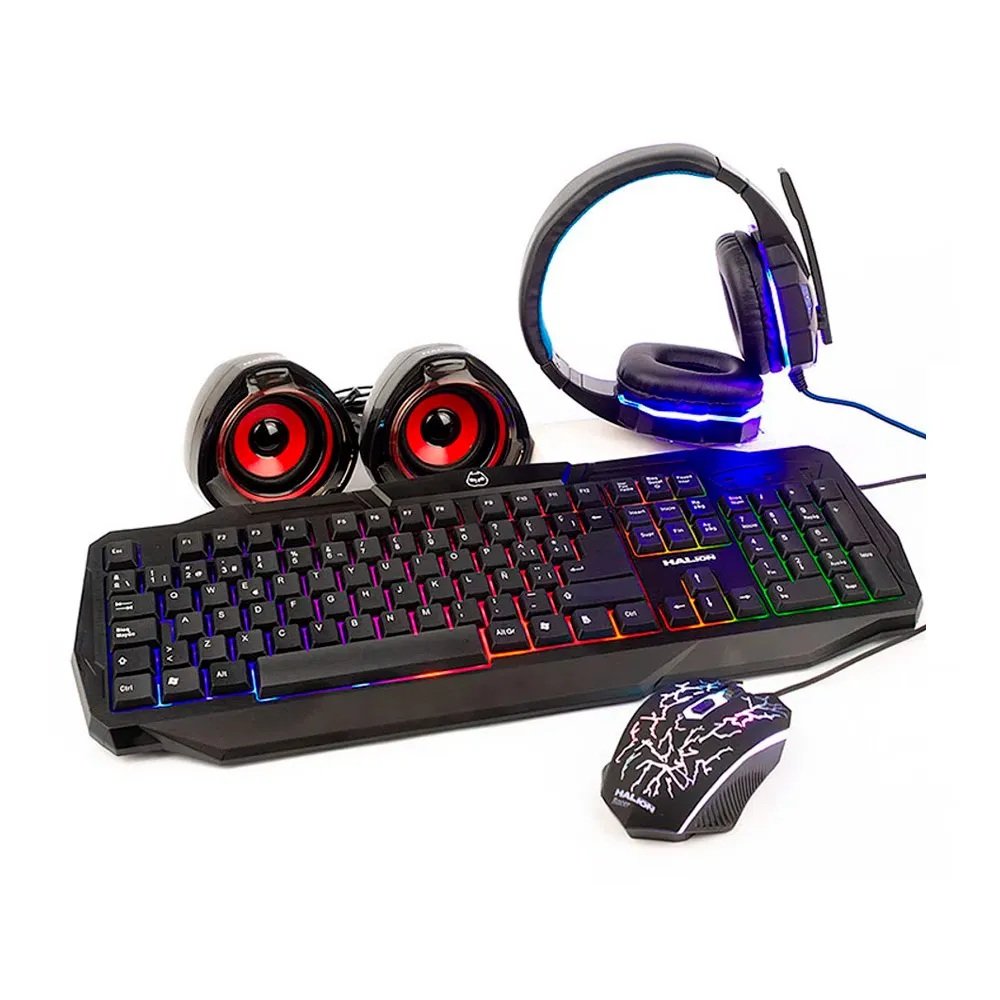 KIT GAMER 5 EN 1 HALION RACER TECLADO+MOUSE CLABLE+AUDIFONO - Image 3