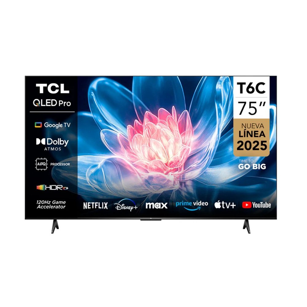 TELEVISOR TCL QLED 75" UHD 4K SMART TV 75T6C