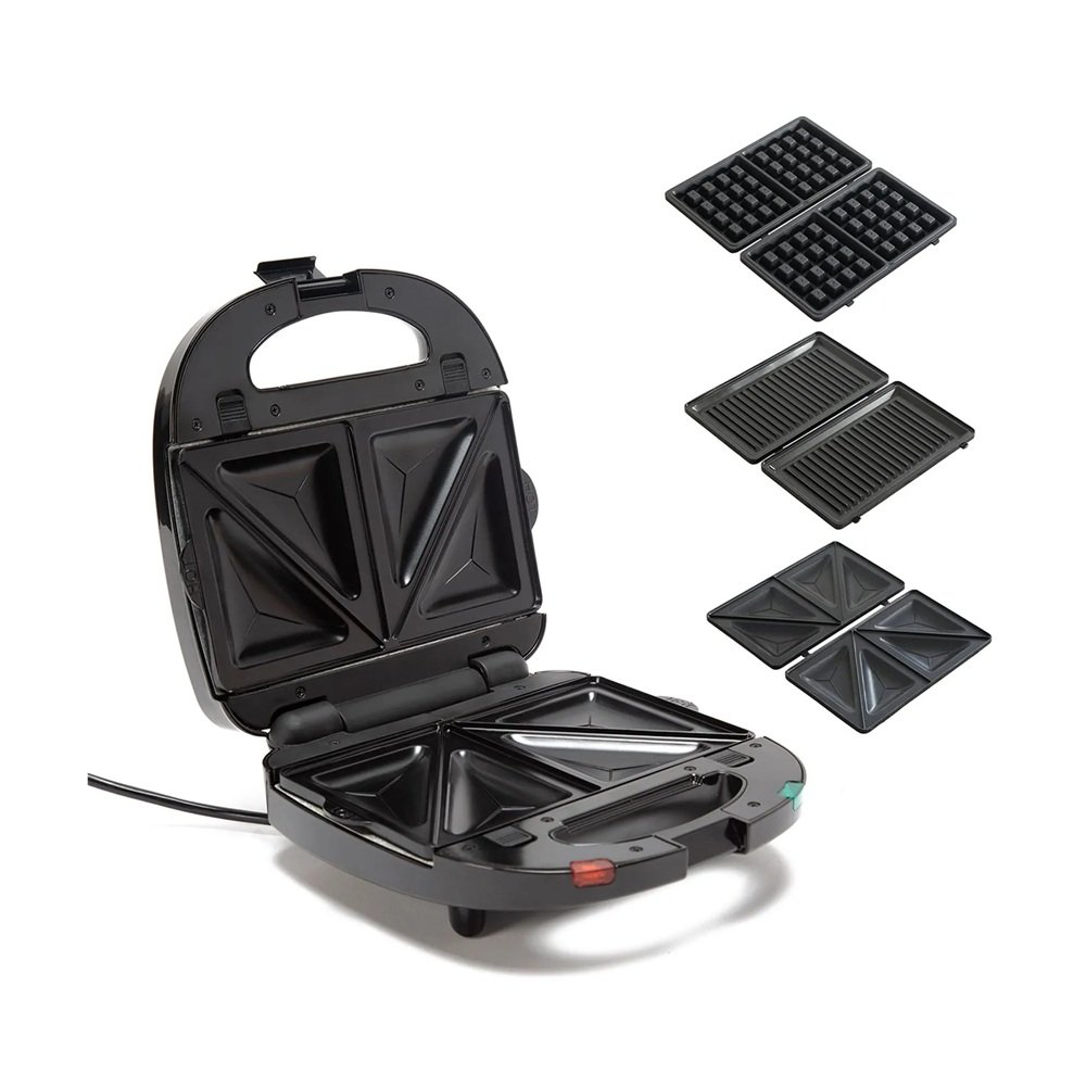 Sandwichera 3 en 1 Incluye 3 placas (Sandwichera,Wafflera,P