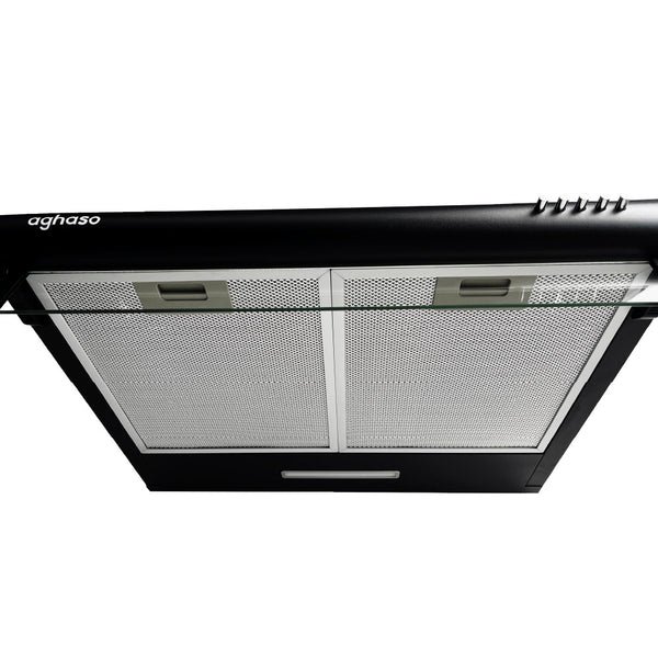 CAMPANA EXTRACTORA AGHASO NEGRA 60CM