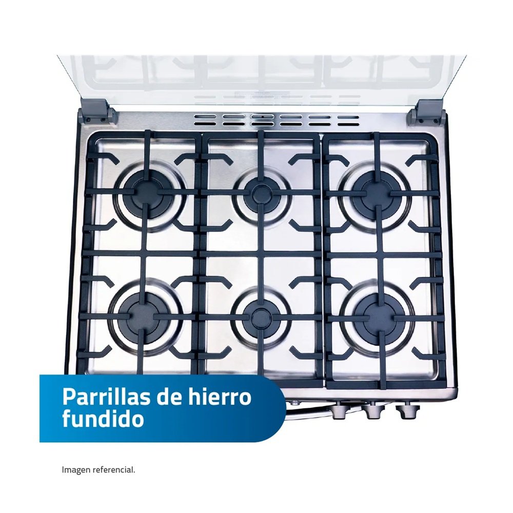 COCINA A GAS INDURAMA 6 QUEMADORES PARMA ZAF - Image 3