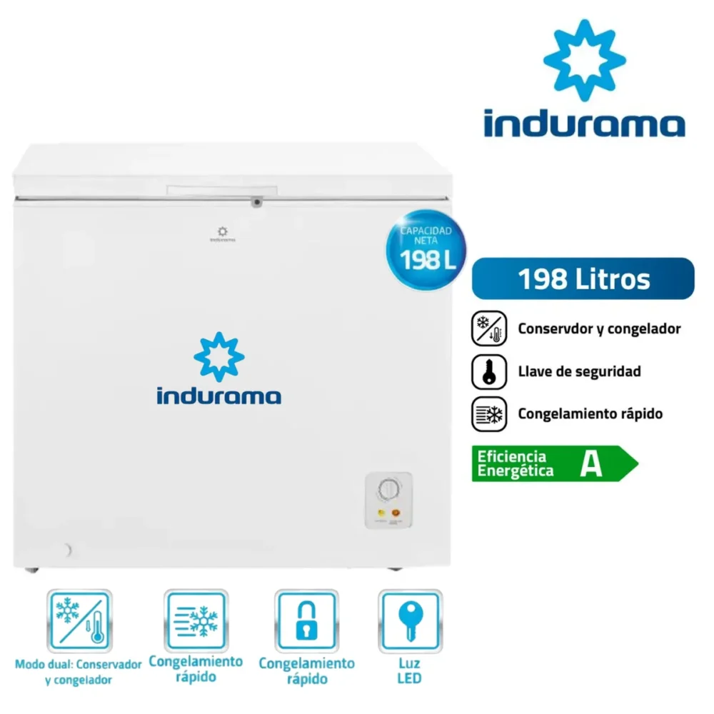 CONGELADORA INDURAMA CI-220BL 198LT BLANCO