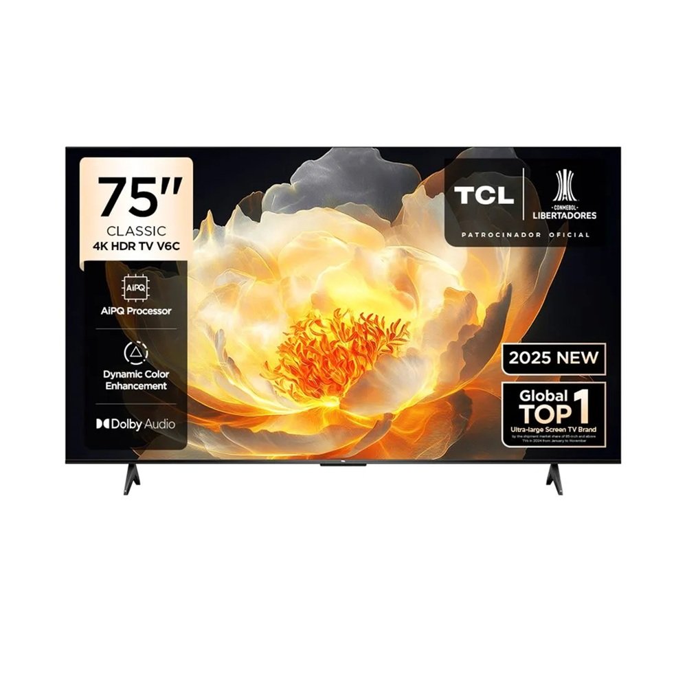TELEVISOR TCL 75" 75V6C LED 3840X2160 GOOGLE TV